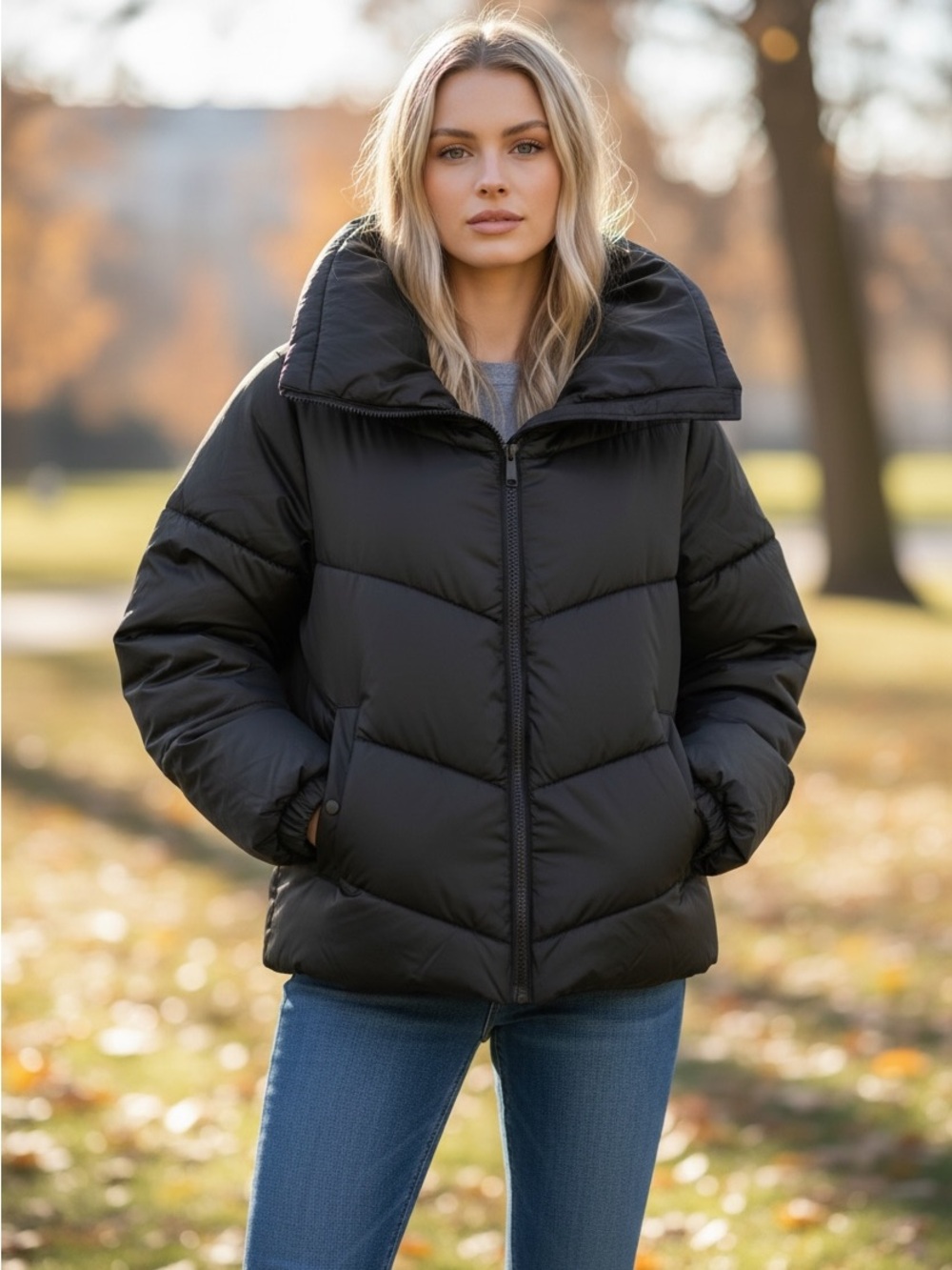 Sam Edelman Women's Black Chevron Quilted Jacket Size Extra Small
